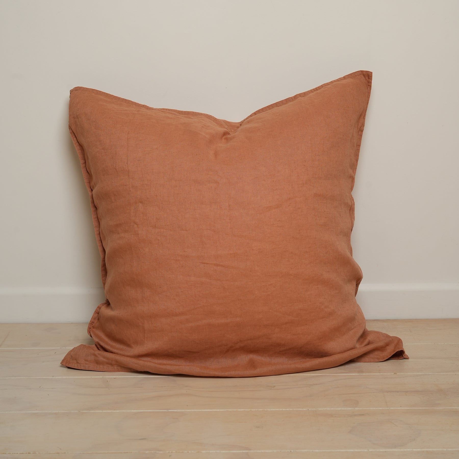 100% french linen euro pillowcase in hazelnut