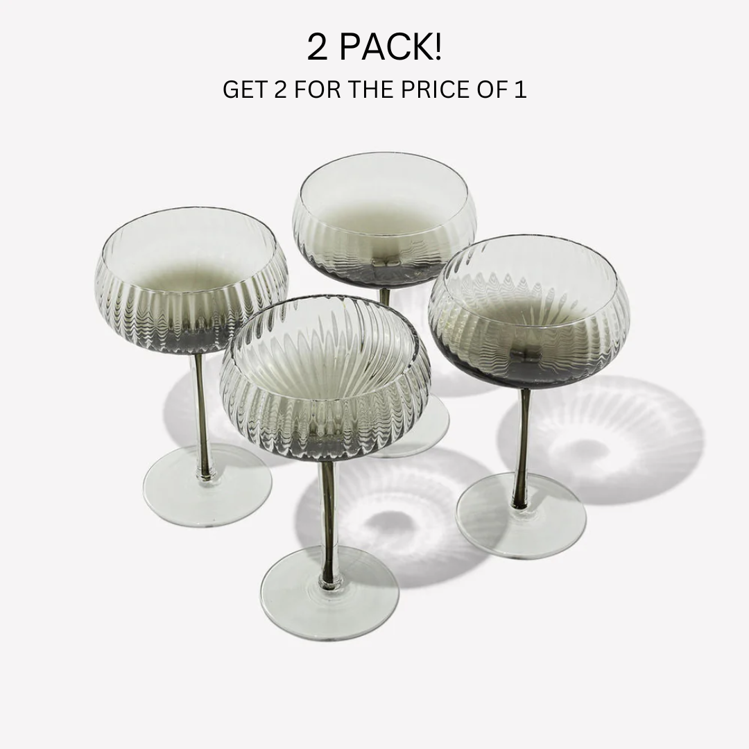 Ribbed Champagne Coupe Bundle