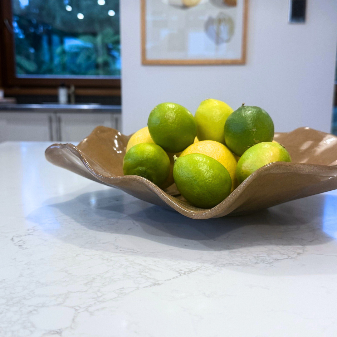 Ruffle Bowl - Coffee
