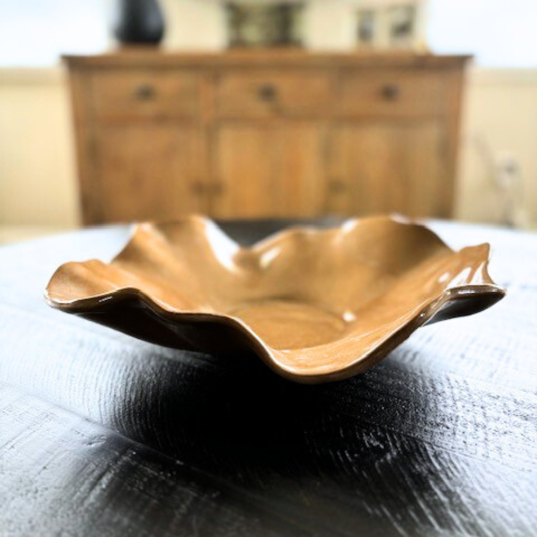 Ruffle Bowl - Coffee