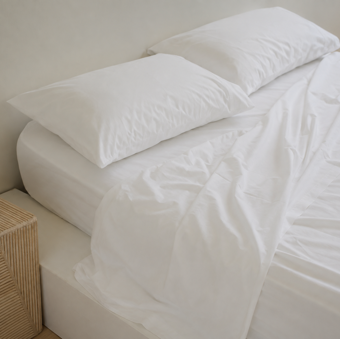 750TC 100% Cotton Hotel Luxe Home Lab Sheet Set- Crisp White