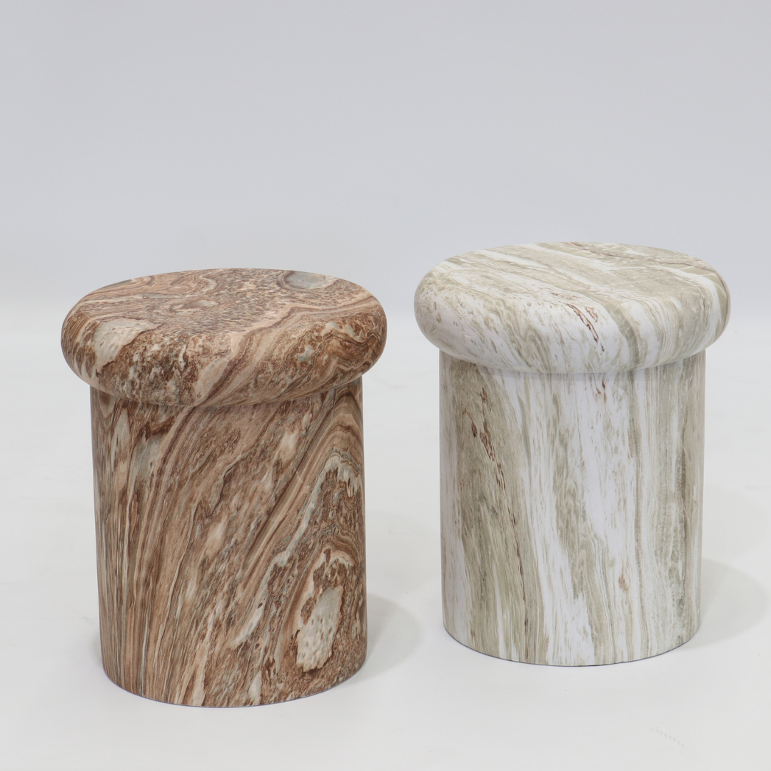 Strata Stool- Cool Marble