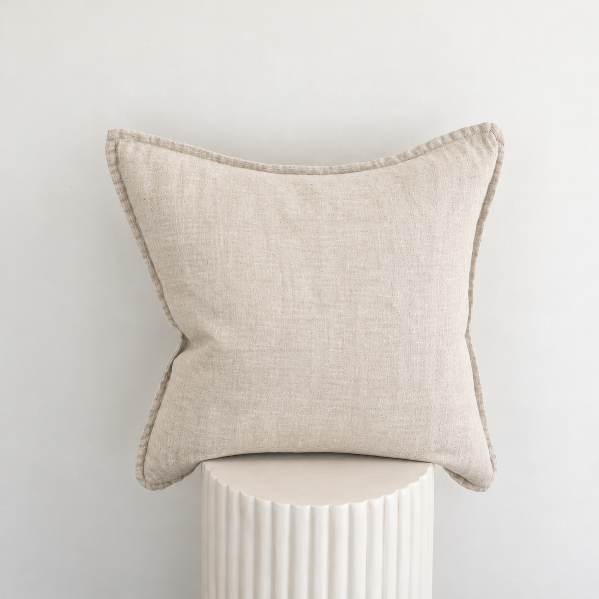 100% Belgium Linen Vintage Washed Cushion- Feather Filled - Linen