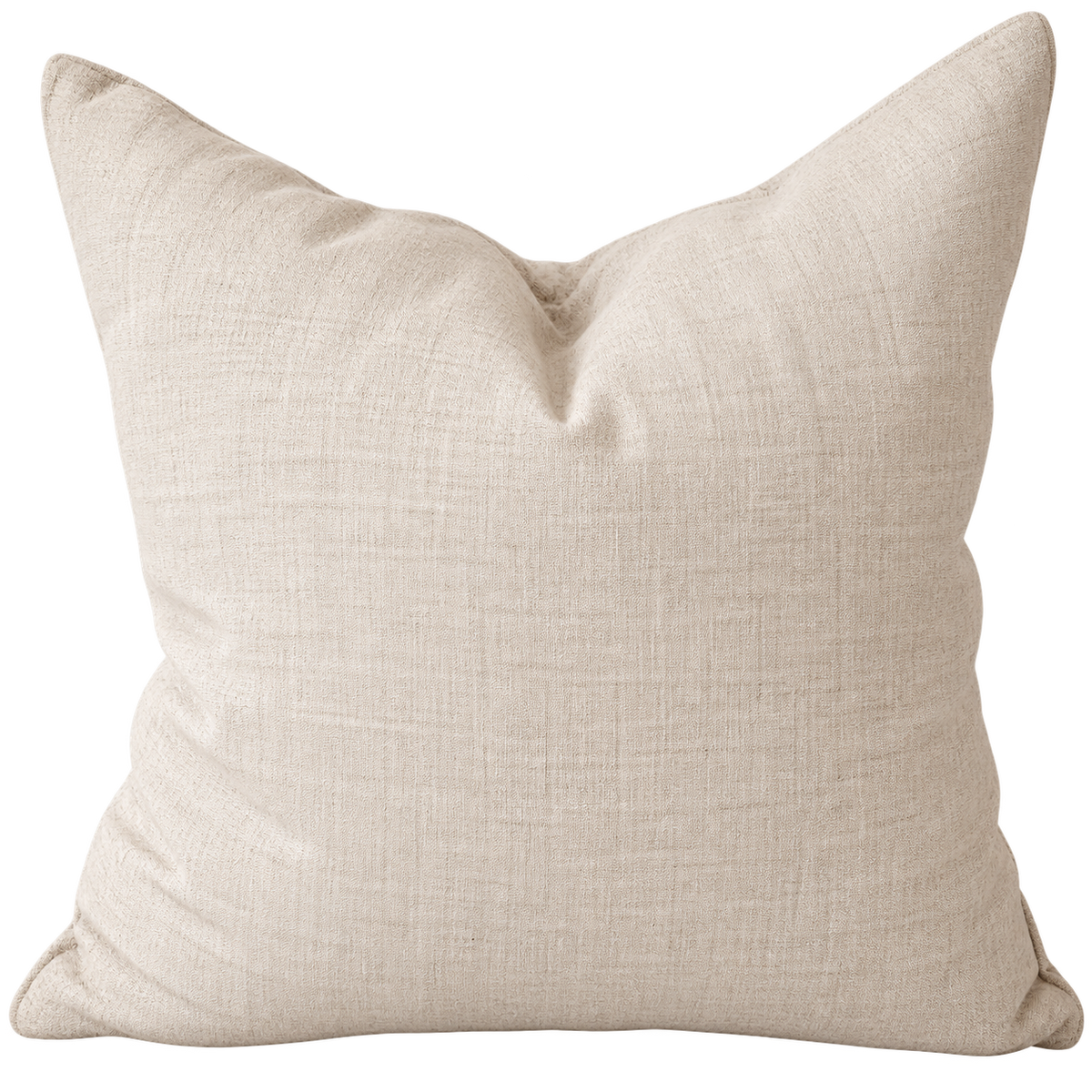 100% French Flax Linen Feather filled Cushion- Natural Oat