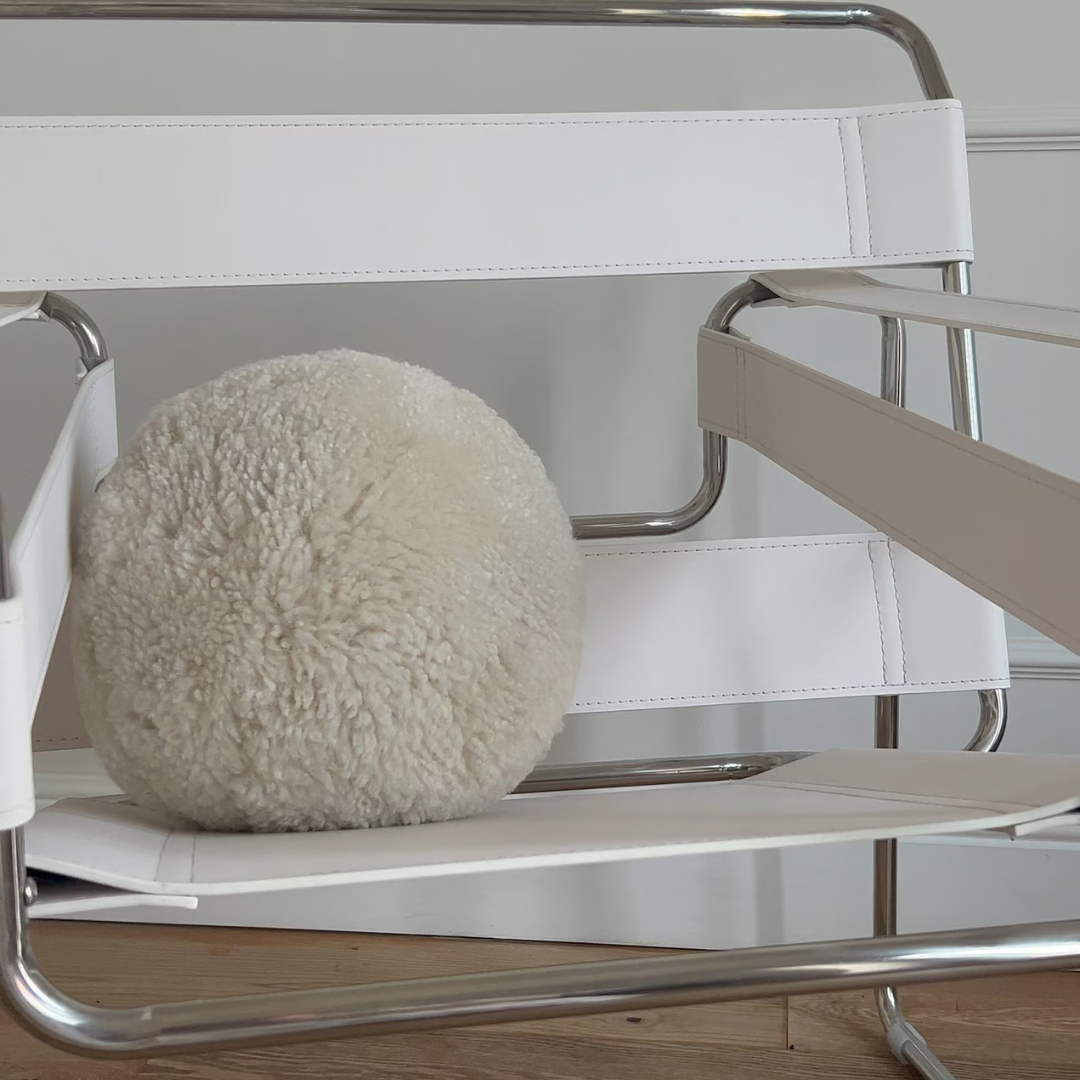 Sheepskin Ball Cushion in Medium – Home Lab NZ