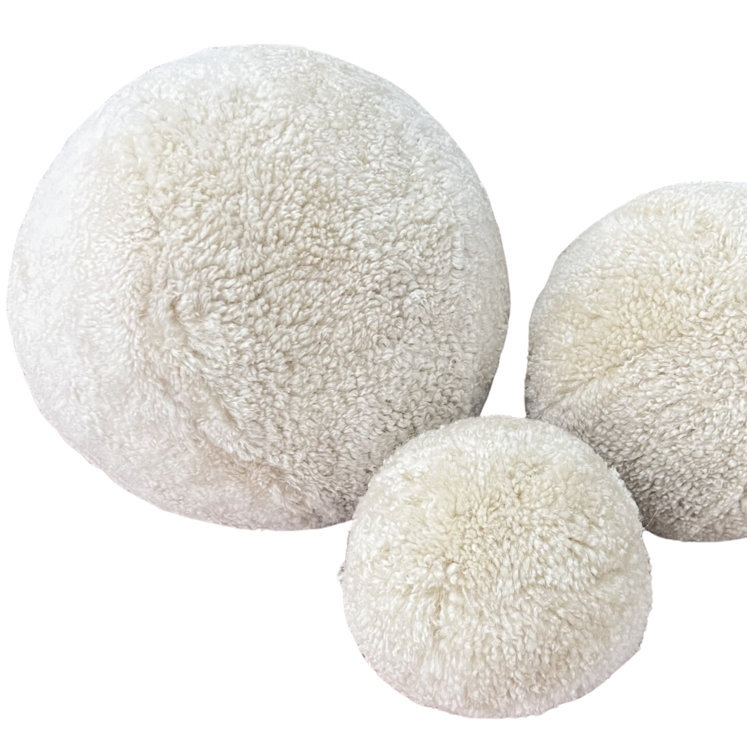 Sheepskin Ball Cushion in Medium – Home Lab NZ