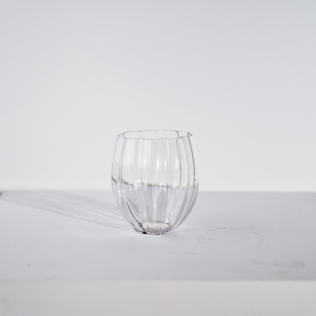Petal Stemless Glass- Clear- Set of 4