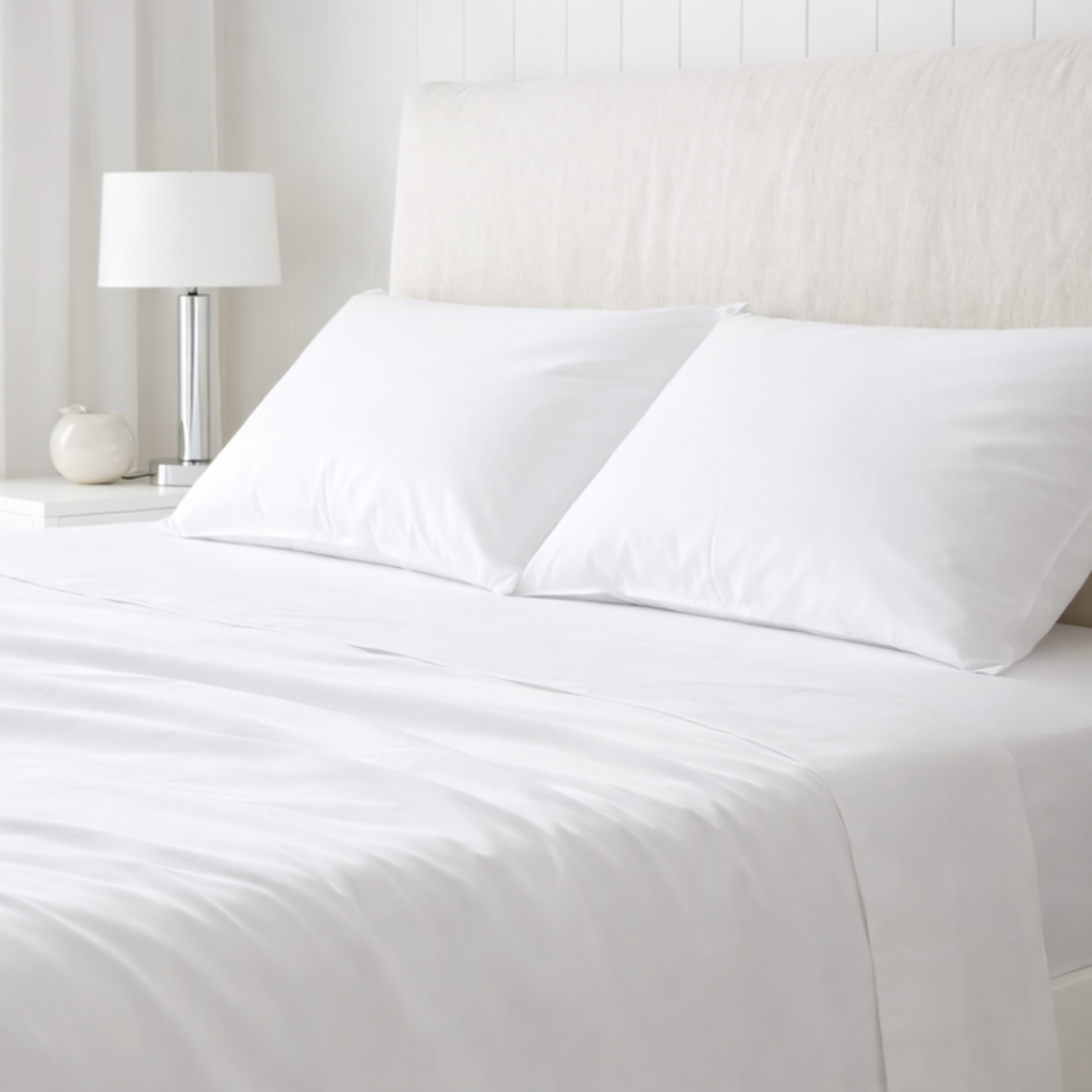 100% Cotton Soft Luxe 500TC Sheet Set- White