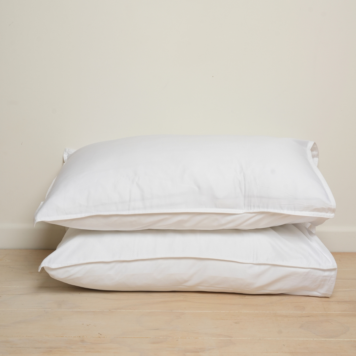 750TC 100% Cotton Hotel Luxe Pillowcase Pair- Crisp White