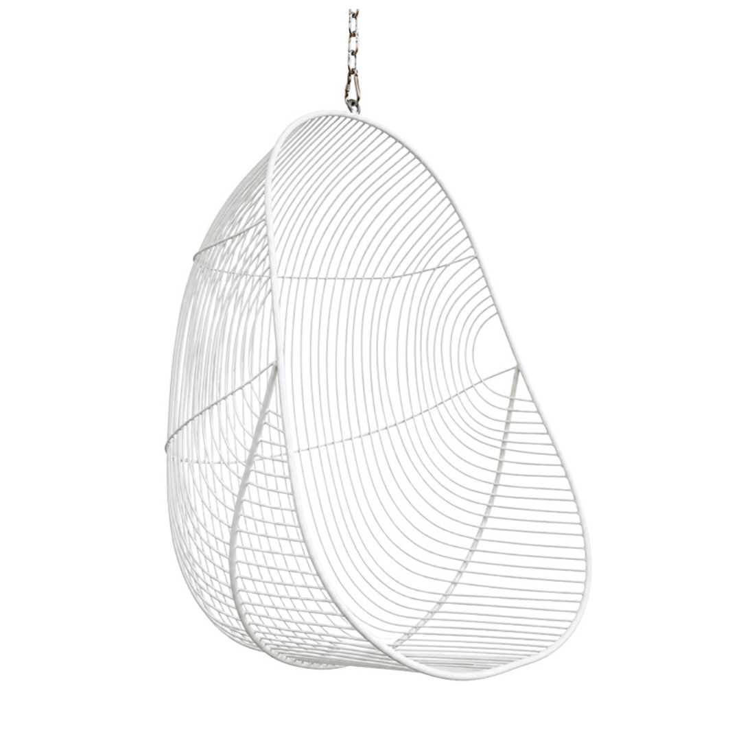 Stainless Steel Hokianga Hanging Chair- White