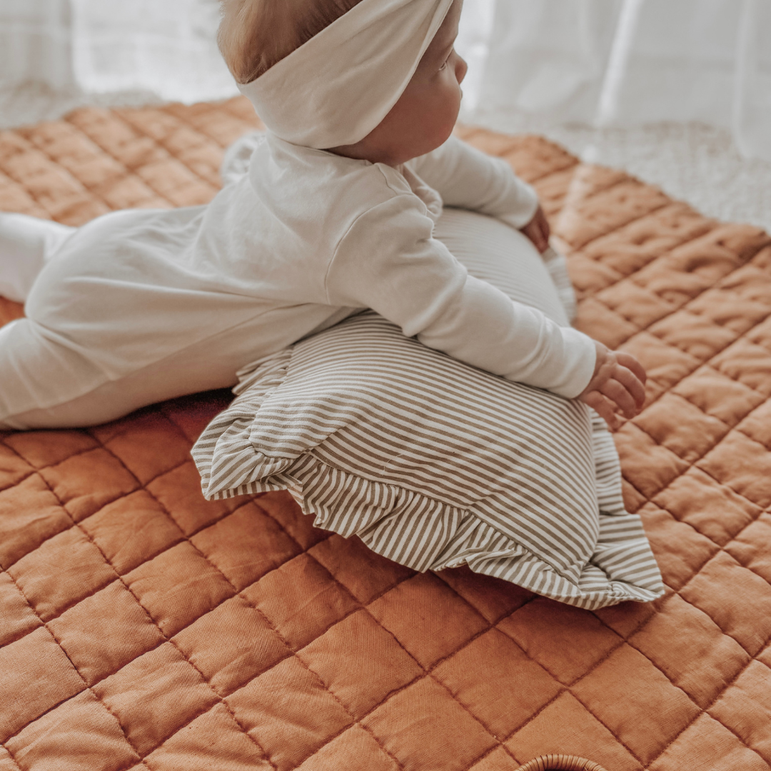 100% French Flax Linen Playmat- Hazelnut