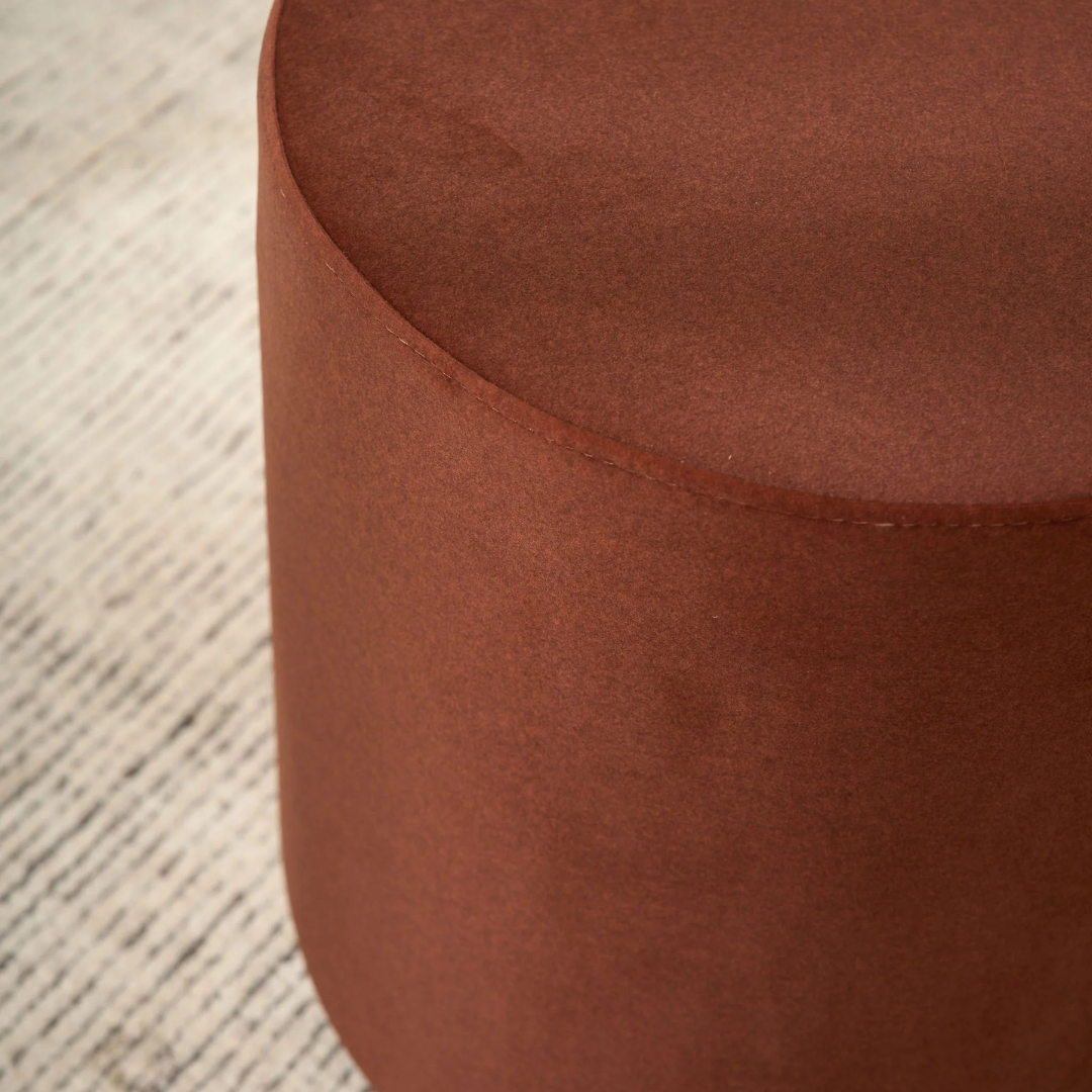 Mee Swivel Ottoman- Rustwood