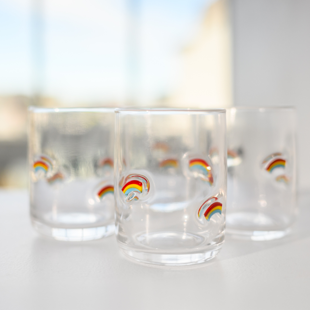 Rainbow Icon Glass- Set of 4