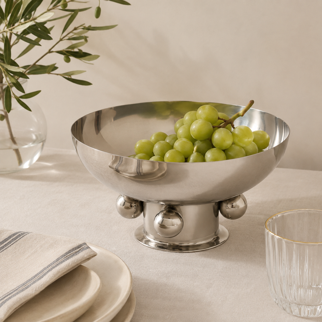 Wylie Stainless steel Serving Bowl
