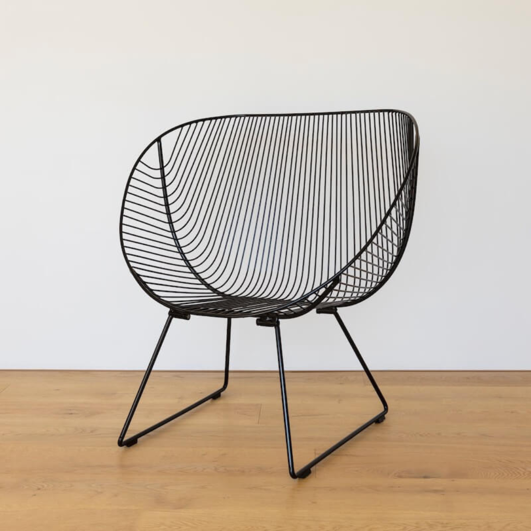 Coromandel chair in stainless, detail view