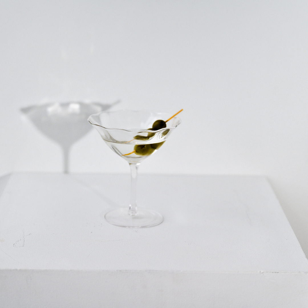 Fleur cocktail coupe- set of 4 in clear