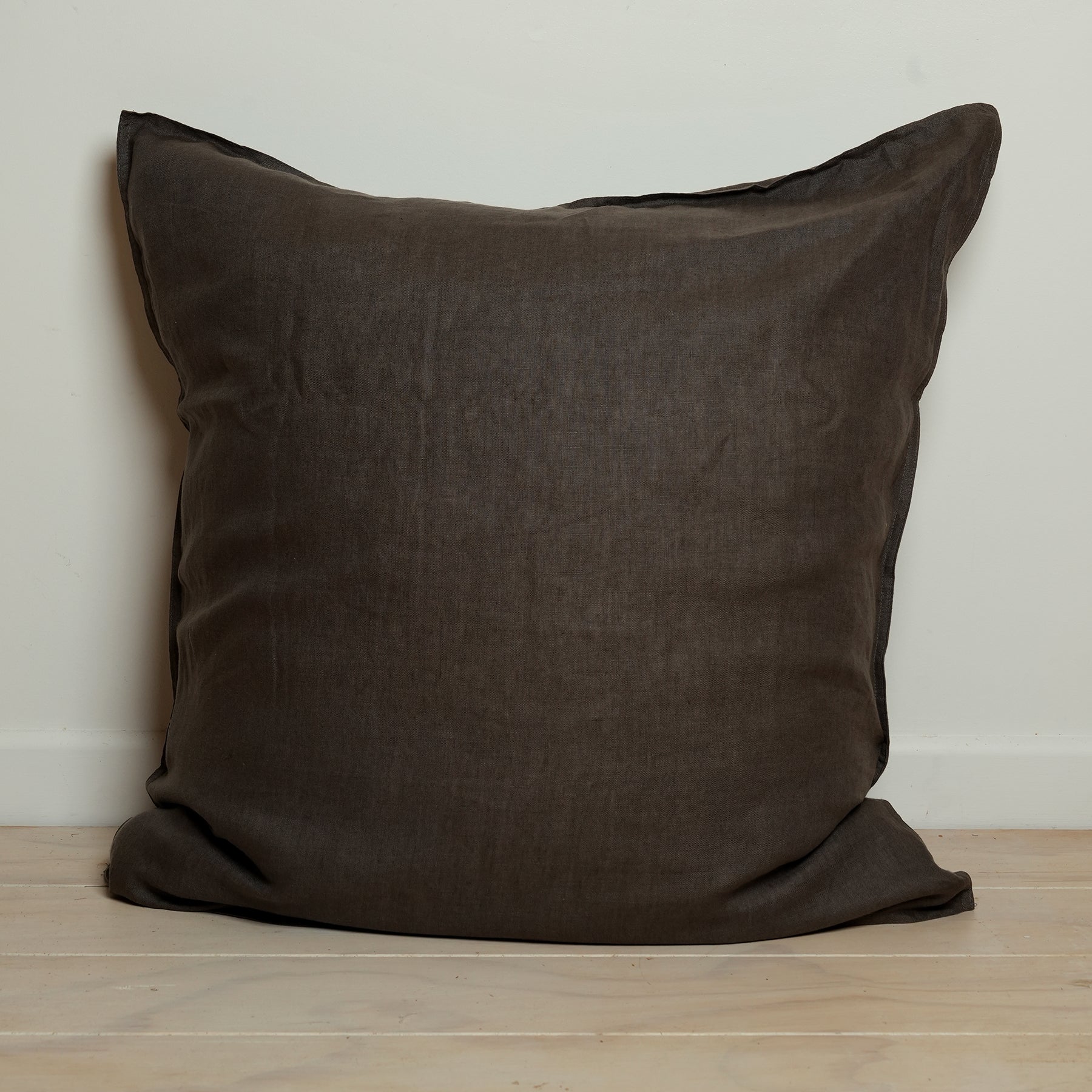 French flax linen euro pillowcase in Deep Moss