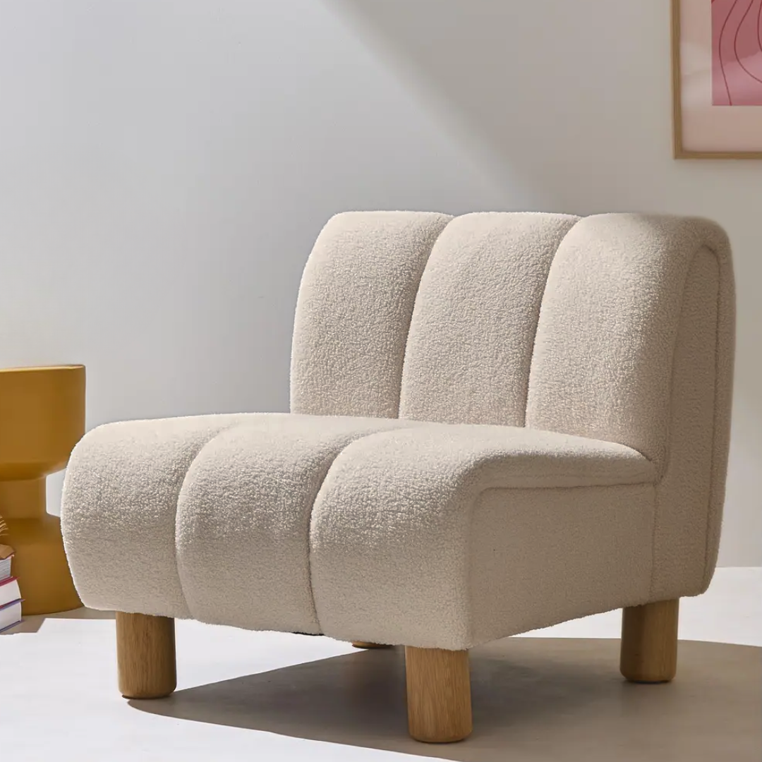 Holland boucle occasional chair in beige