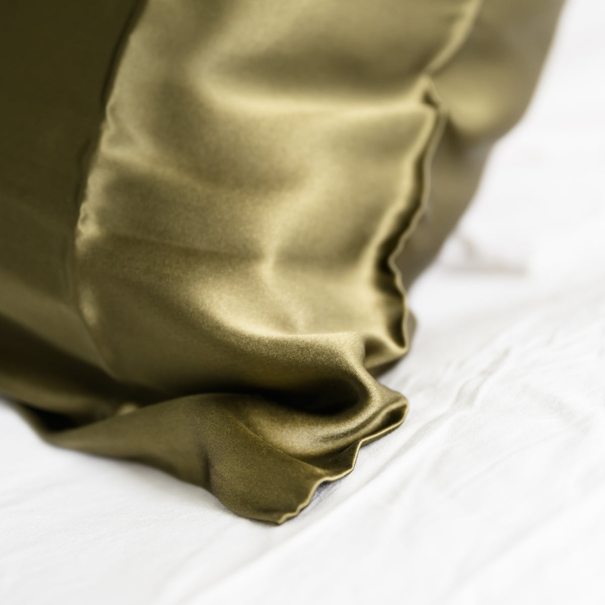 100% Pure Silk Pillowcase - Olive