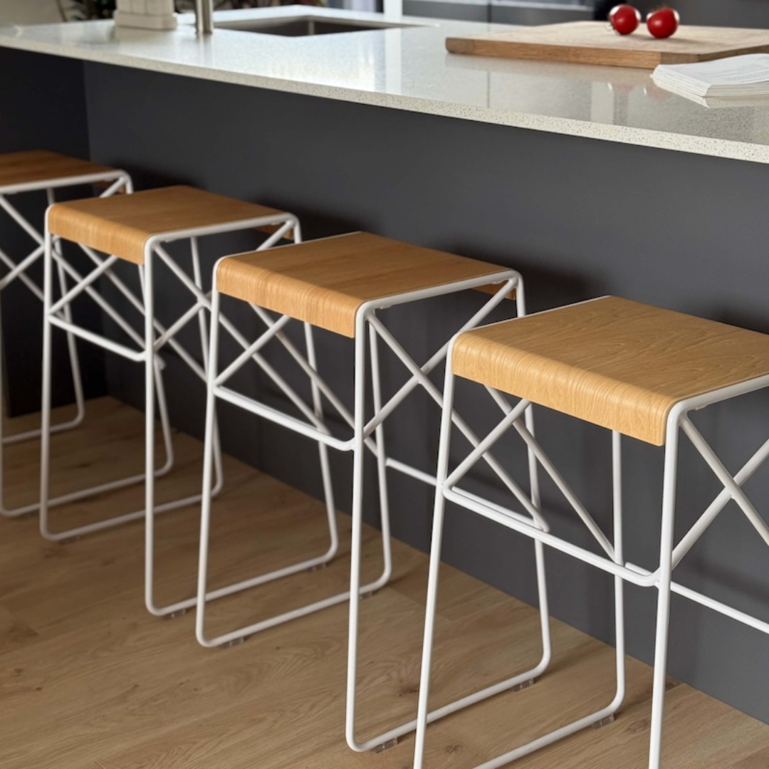 Karori stool in white
