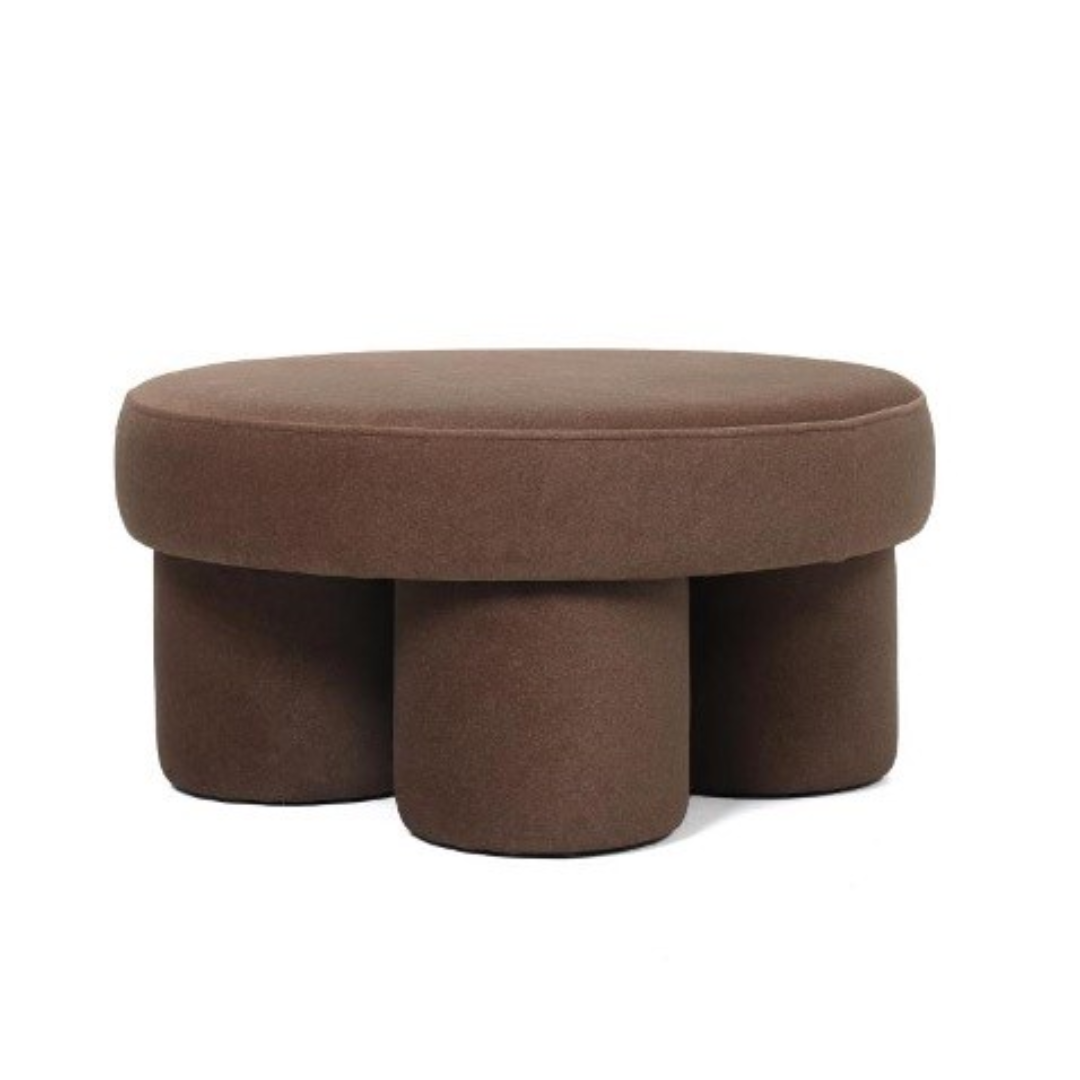 Lume ottoman in chocolate