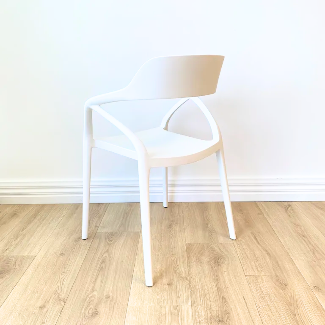 Max chair- white in set of 4, styled shot