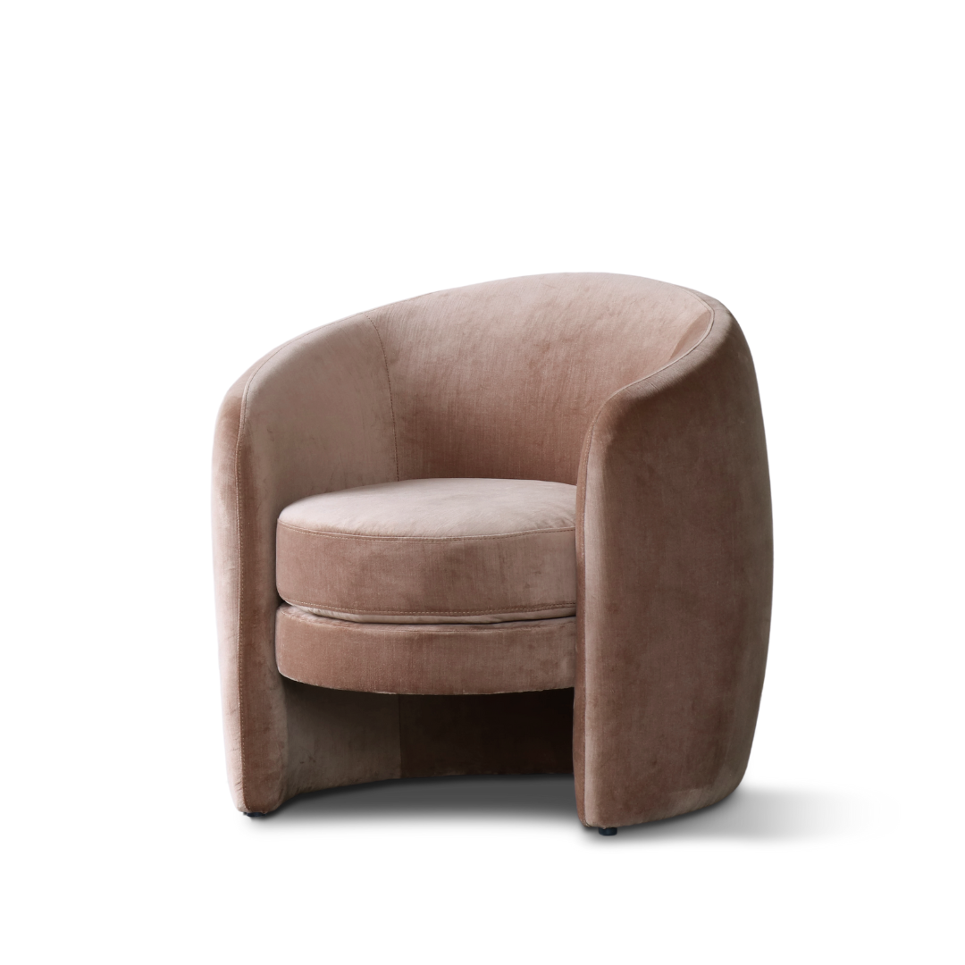 Soul wrap chair in mocha, detail view
