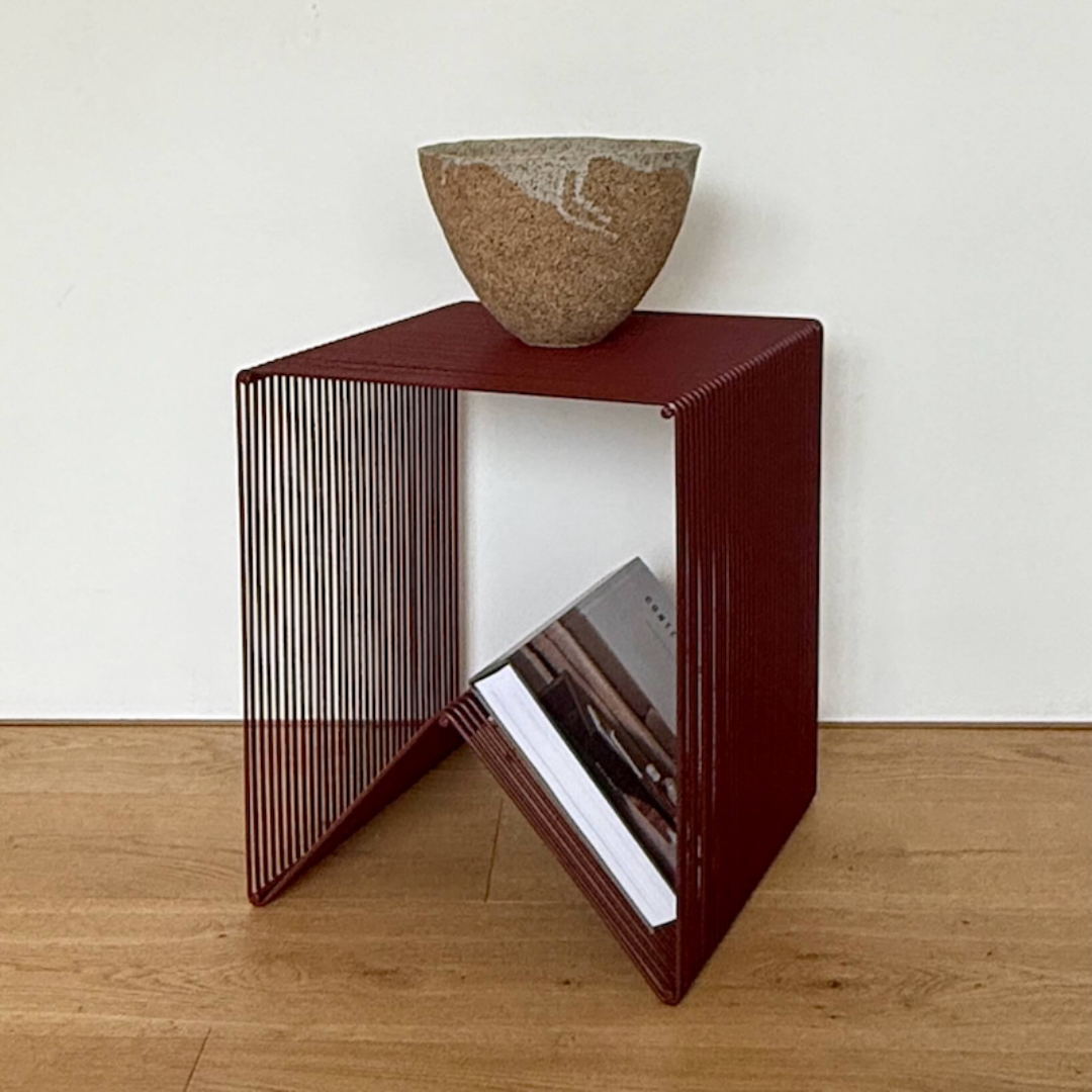 Willowby cube in chocolate red