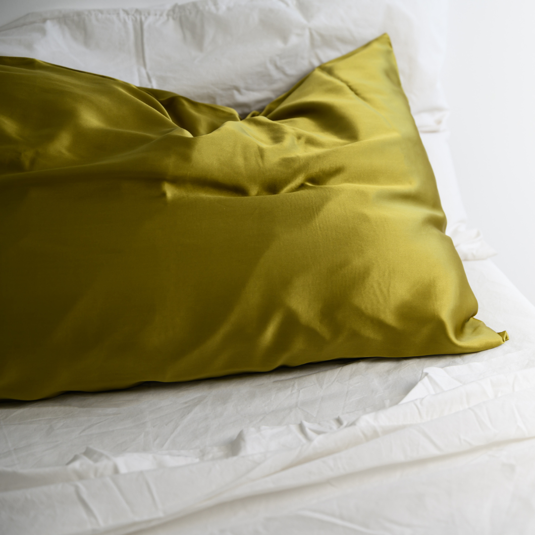 100% pure silk pillowcase in khaki