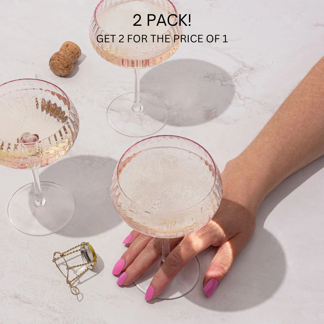 2 Pack- Blush Champagne Coupe