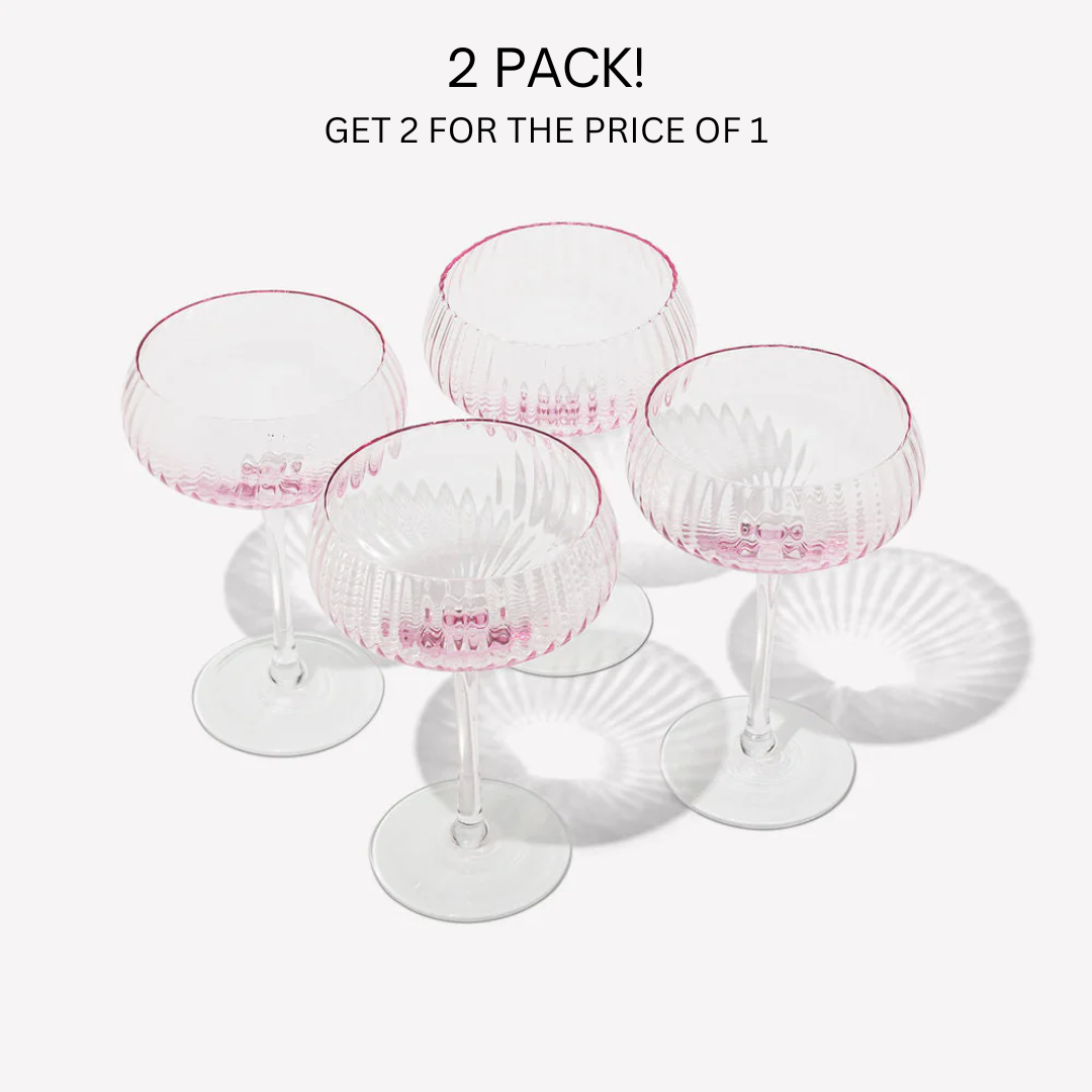 2 Pack- Blush Champagne Coupe