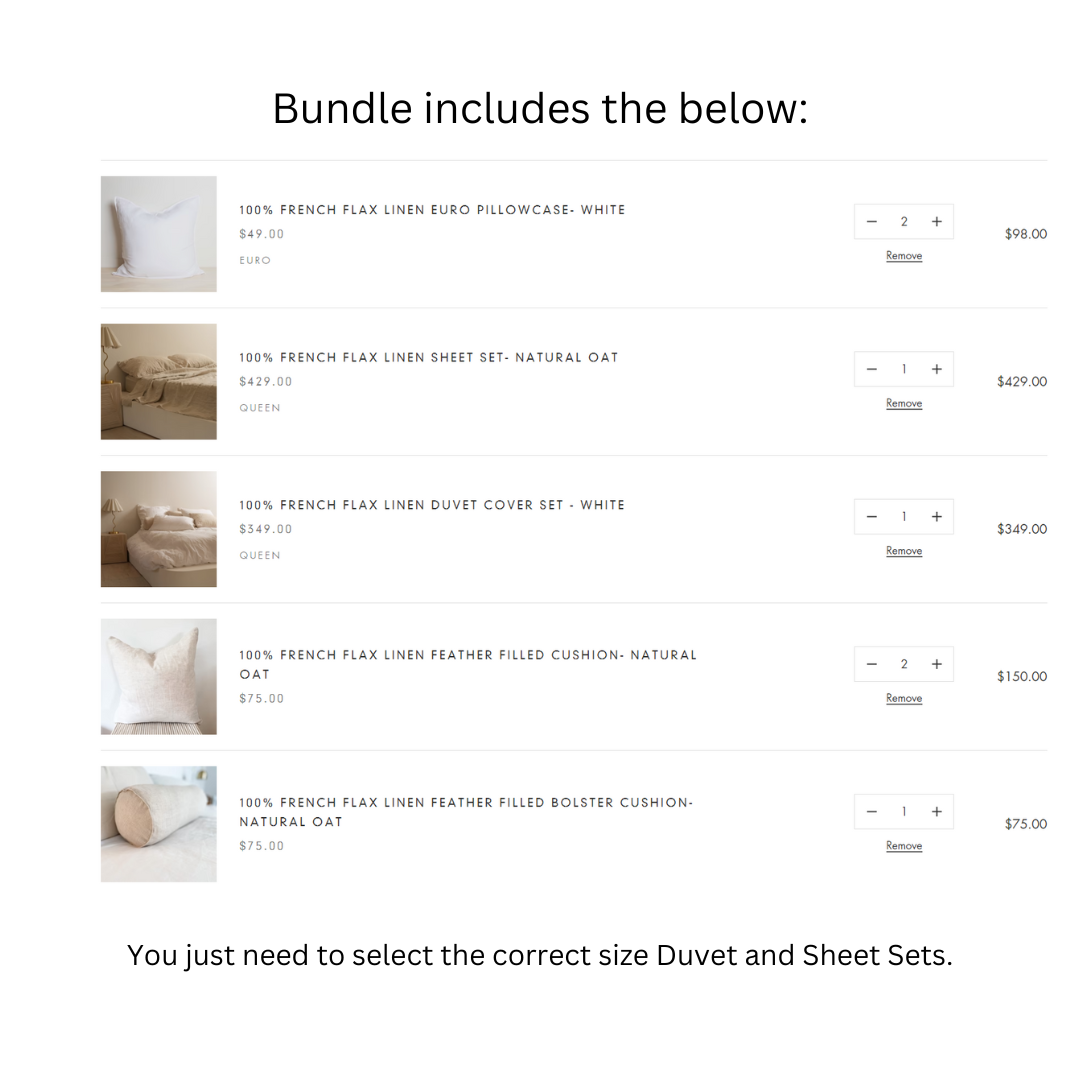 White and Natural Oat Bundle