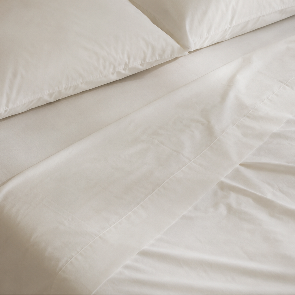 750TC 100% Cotton Hotel Luxe Sheet Set- Crisp White