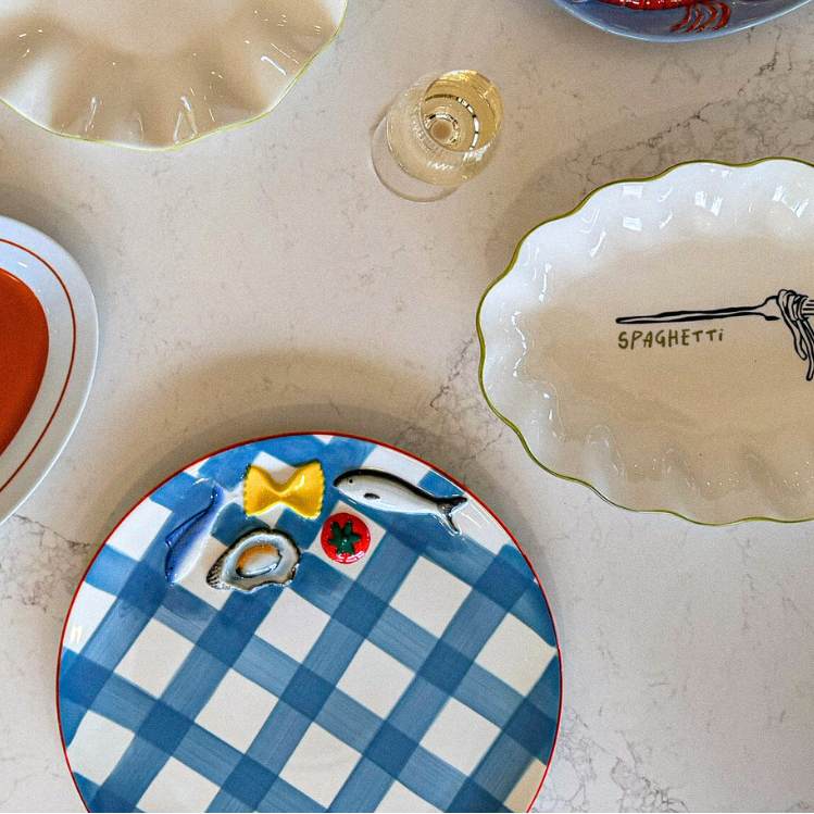 Deli Round Ceramic Platter - Multi
