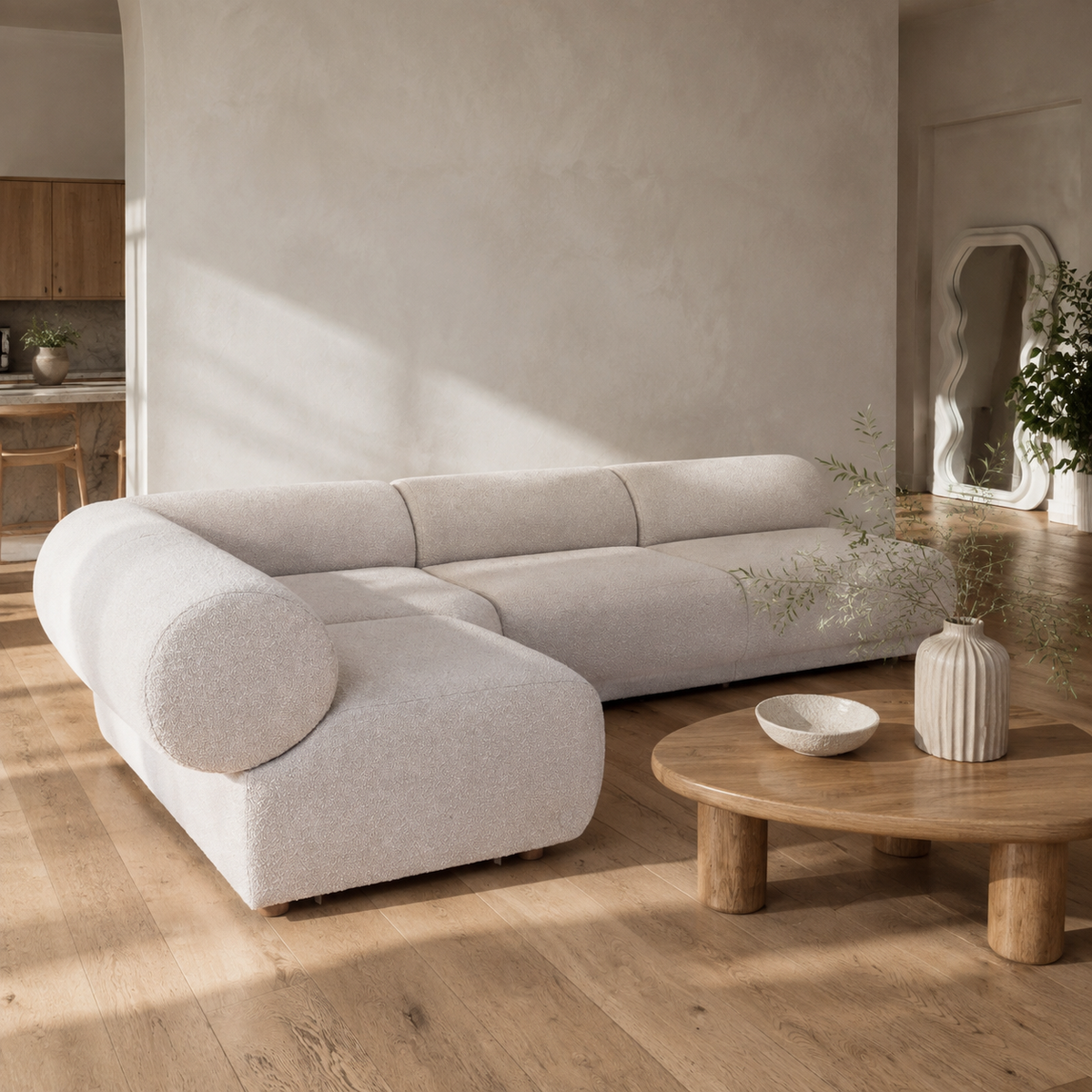 Rollas Sofa - Corner styled in a Home Lab interior — option C