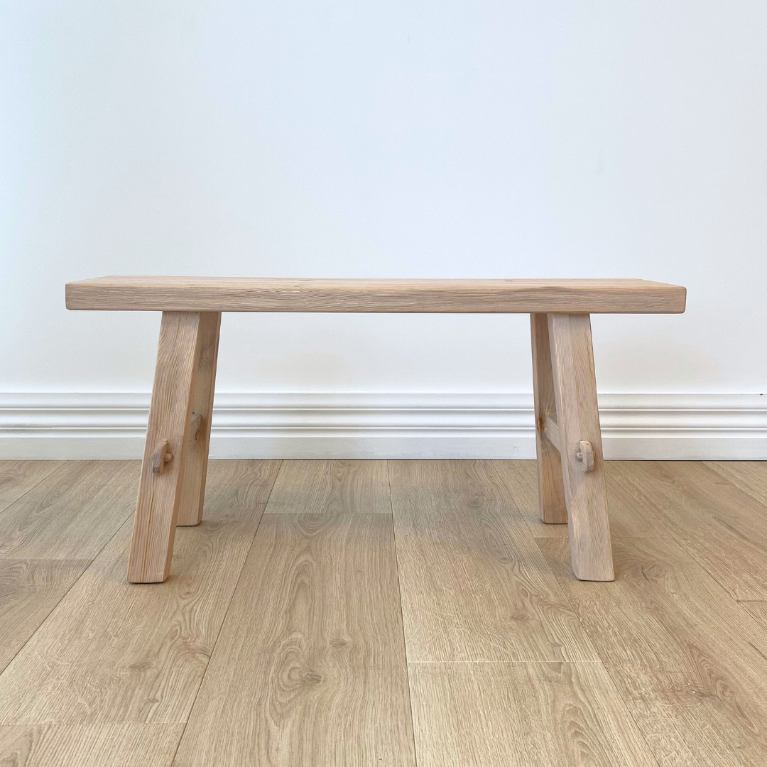 Medium Reclaimed Wood Bench- Ash