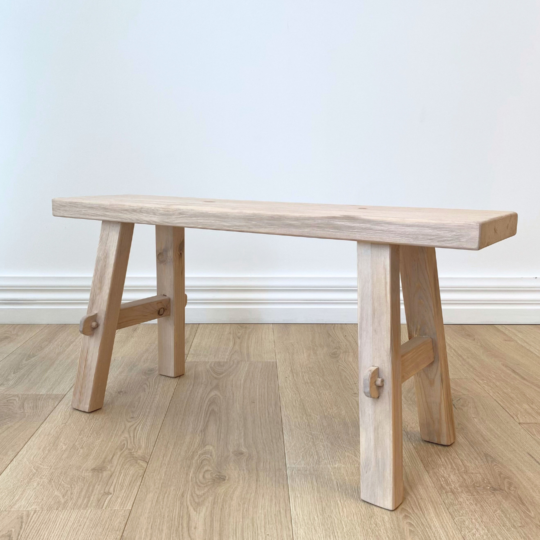 Medium Reclaimed Wood Bench- Ash