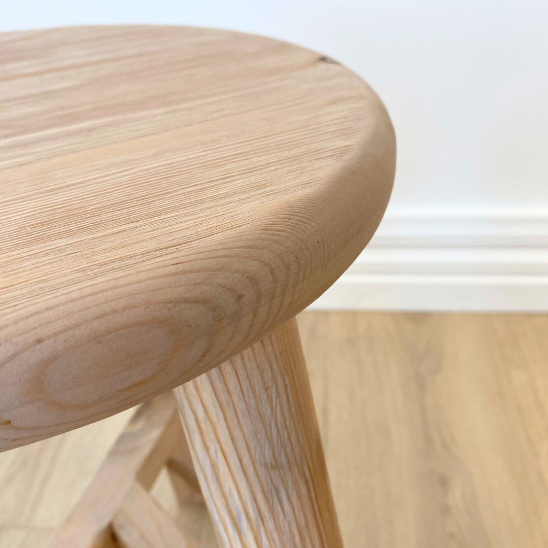 Reclaimed Wooden Tripod Stool- Ash