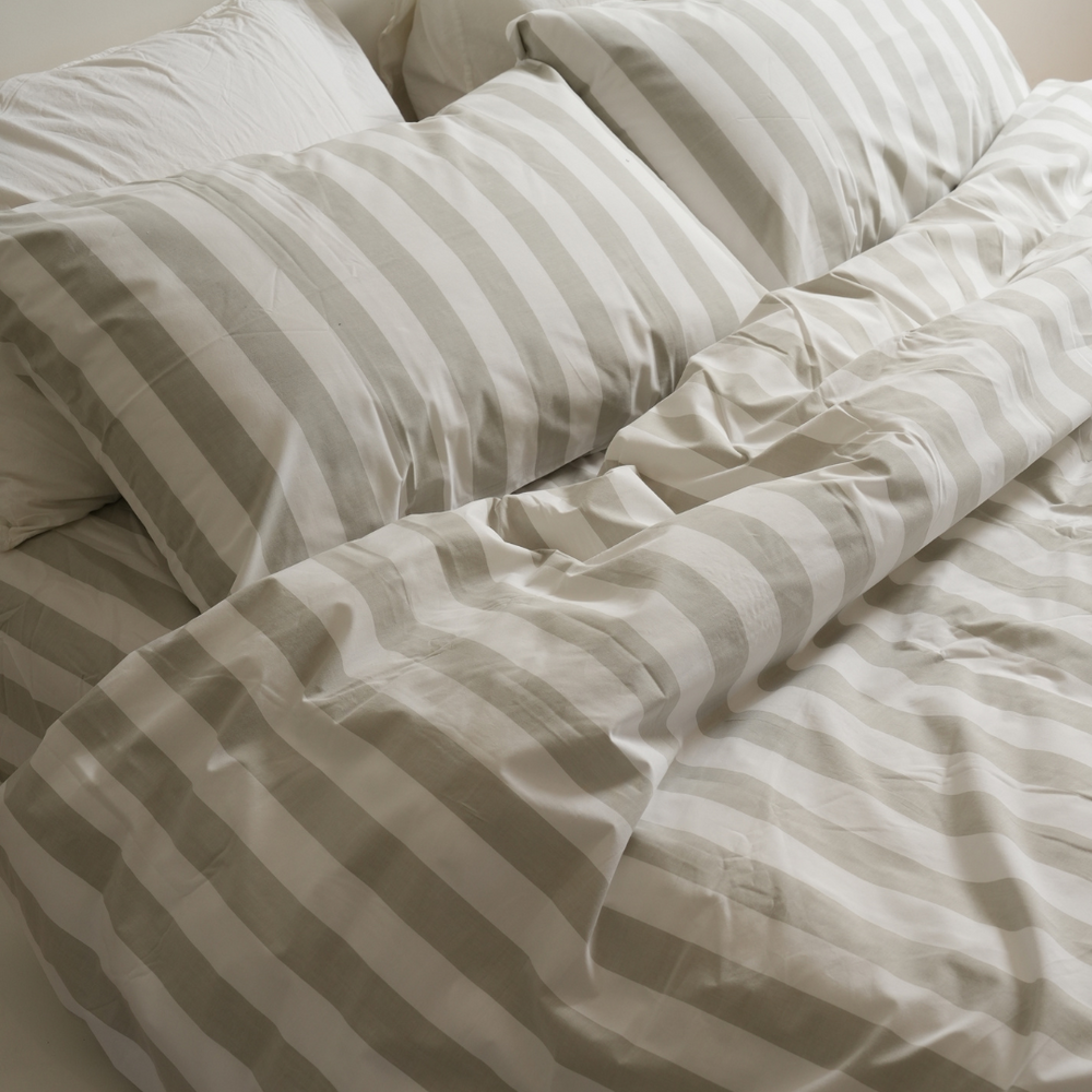100% Stonewashed Cotton Duvet Set- Lavender