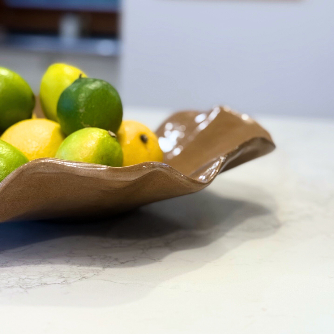 Ruffle Bowl - Coffee