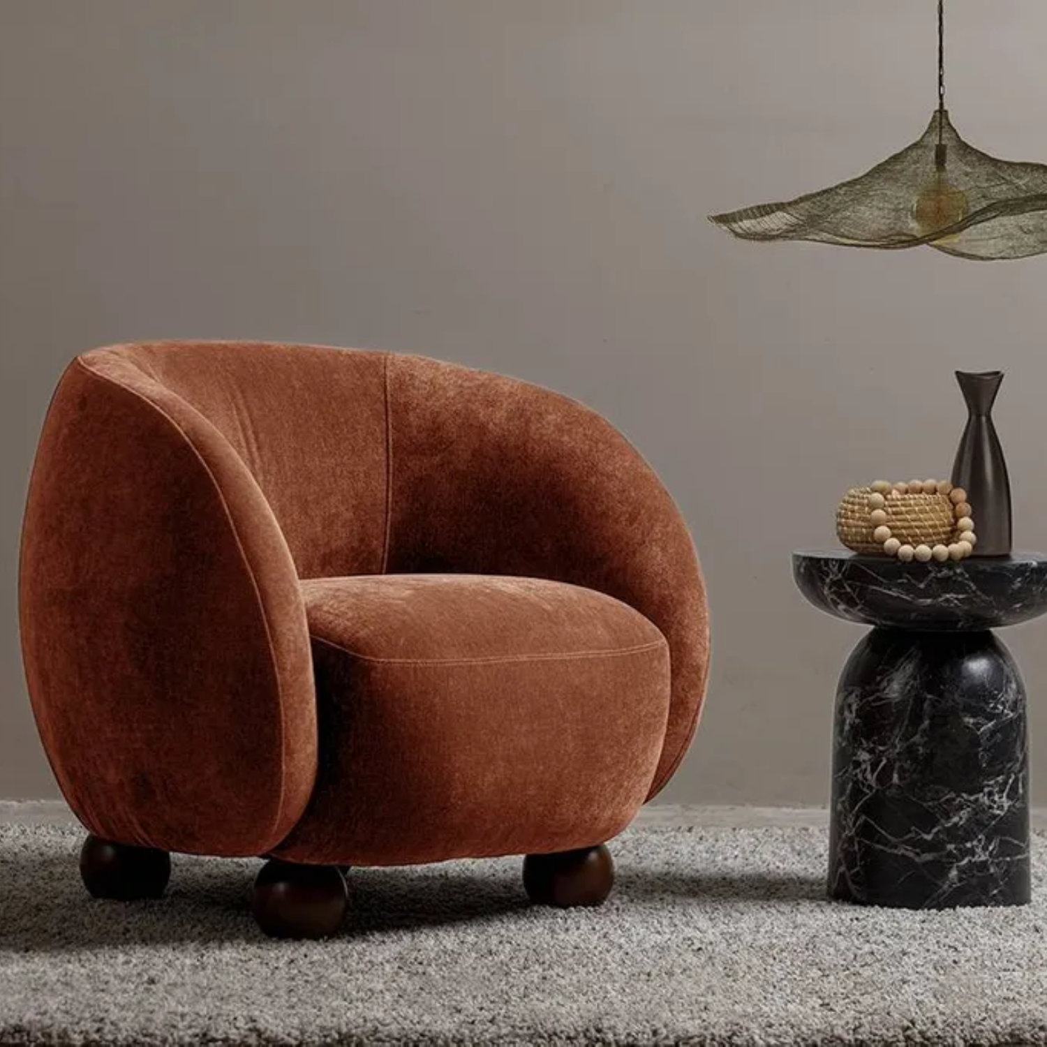 Margot Armchair- Rust