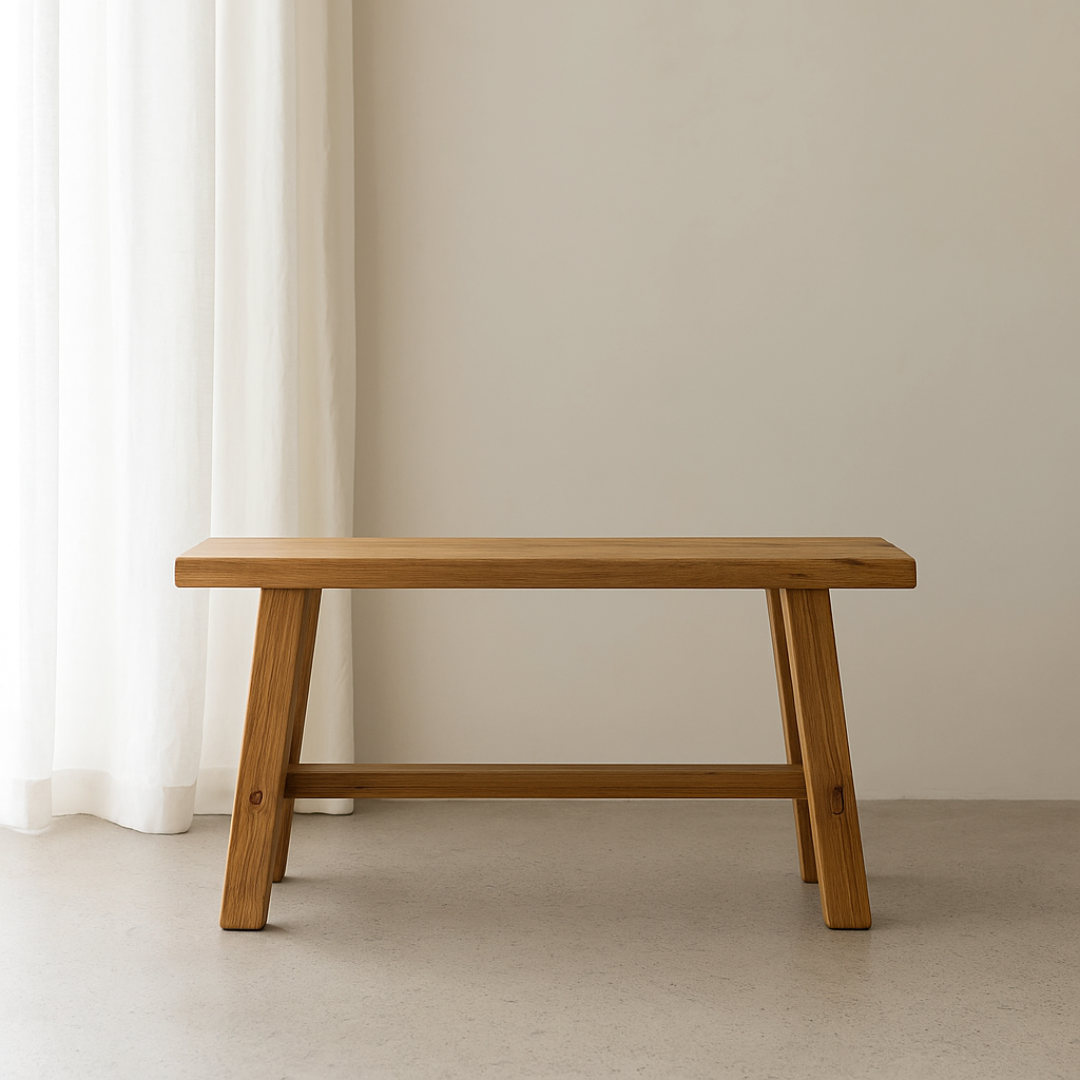 Medium Reclaimed Wood Bench- Natural