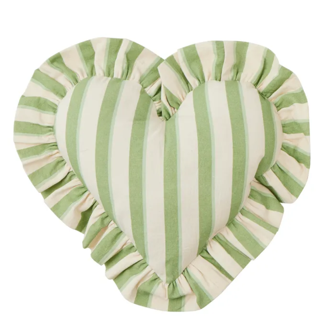 Bonny Heart Cushion - Green