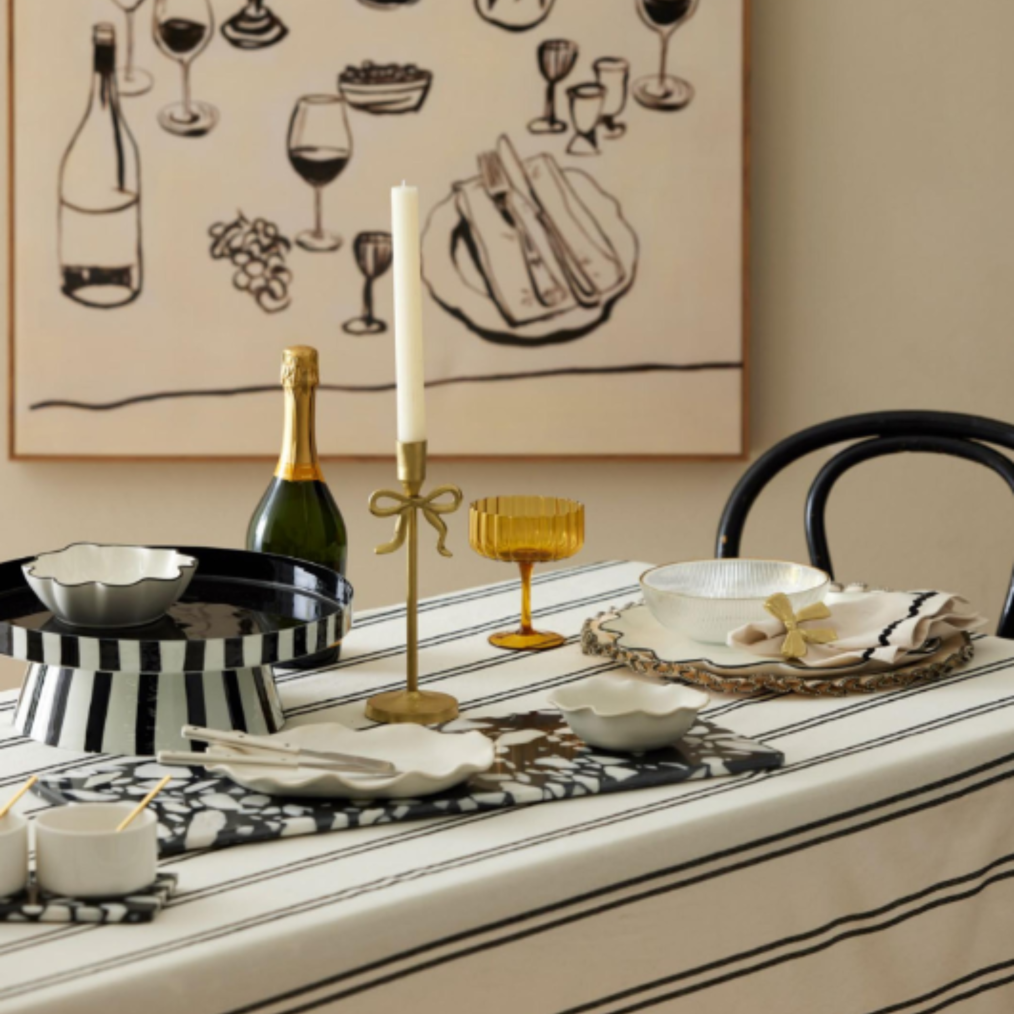 Linear Metal Cake Stand