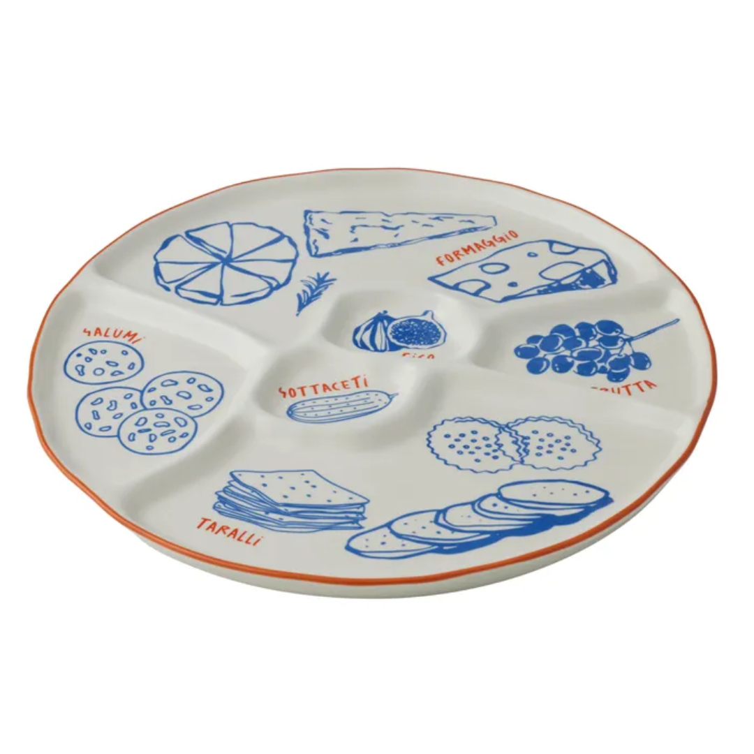 Deli Ceramic Divided Cheese Platter