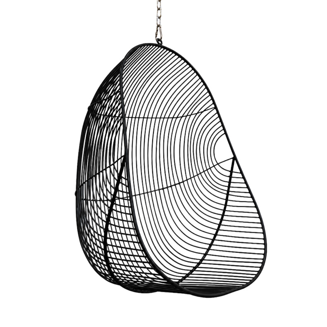 Stainless Steel Hokianga Hanging Chair- Black