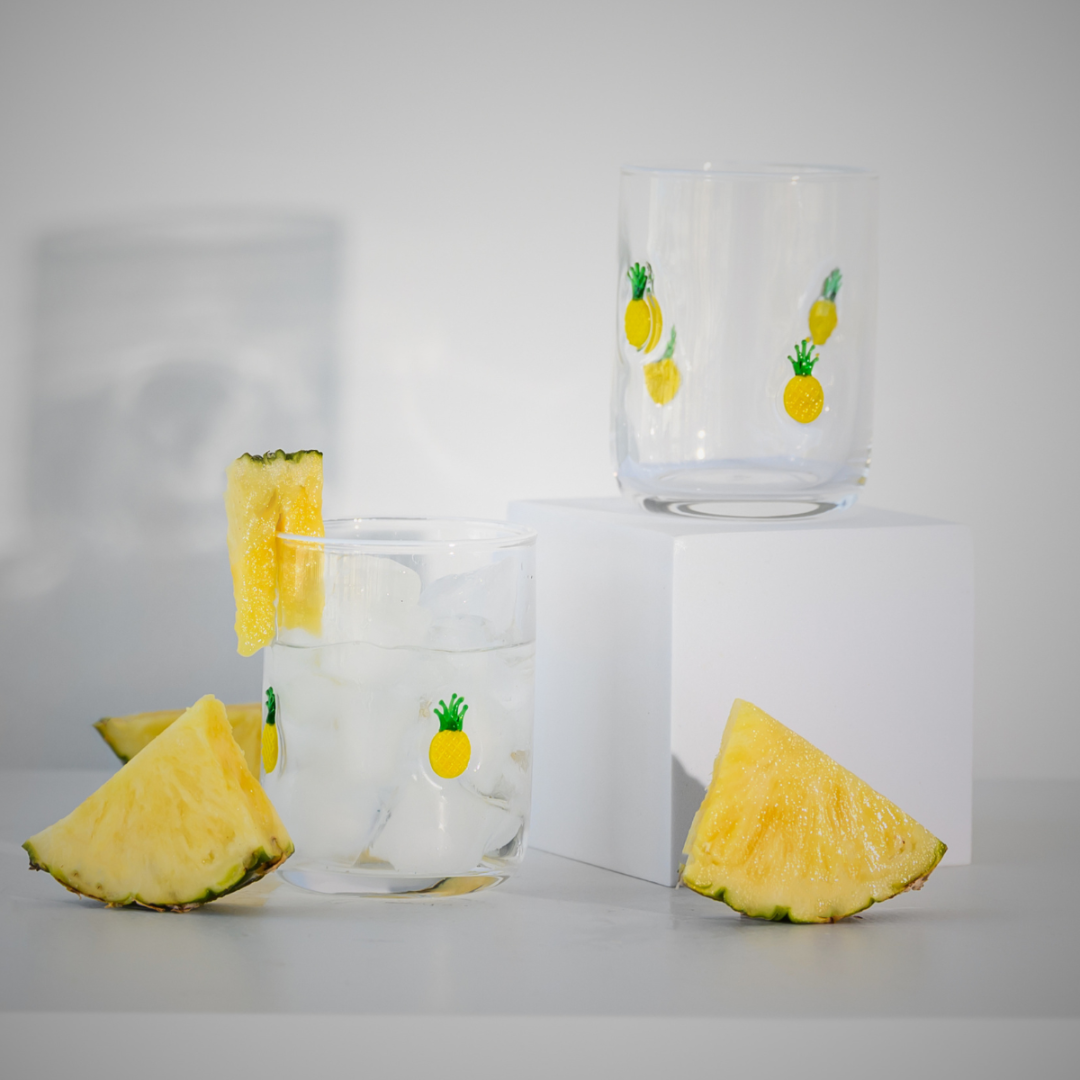 Pineapple Icon Glass- Set of 4