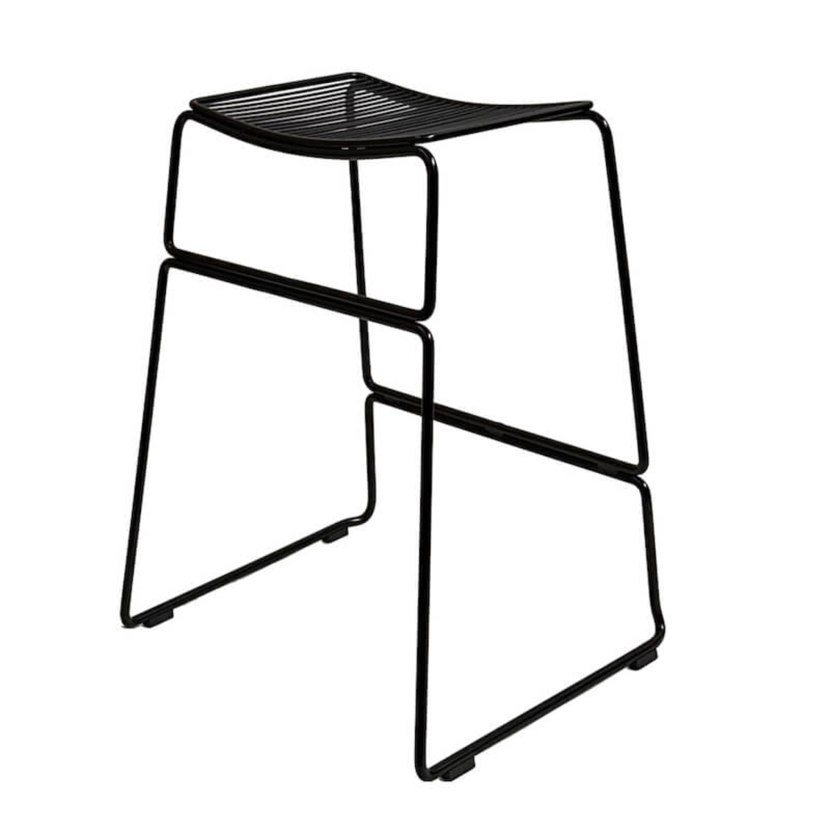 Addington barstool in black, detail view