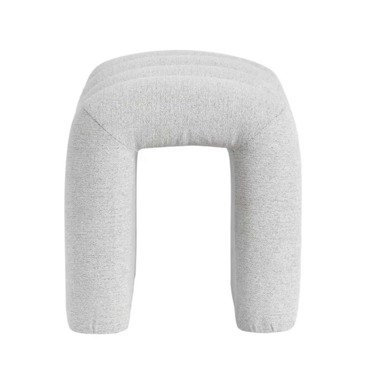 Arch footstool, oat, close-up