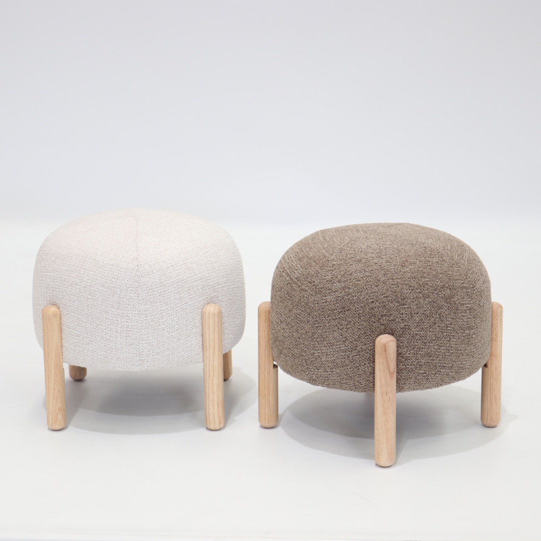 Carmen stool in coffee, detail view